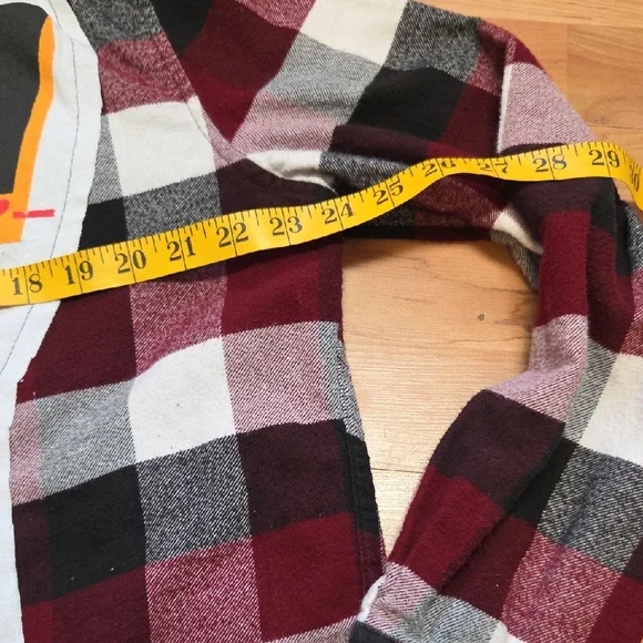 Kiss #2 Upcycled Plaid Shirt - Picture 4 of 7